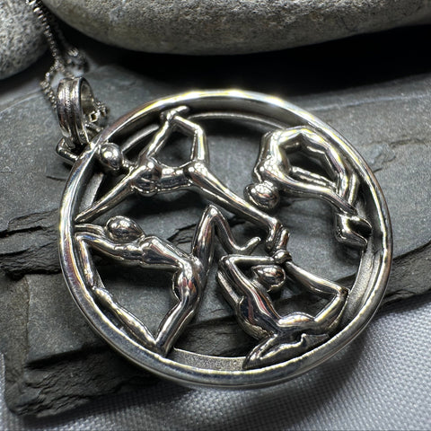 Load image into Gallery viewer, Round Yoga Pose Necklace