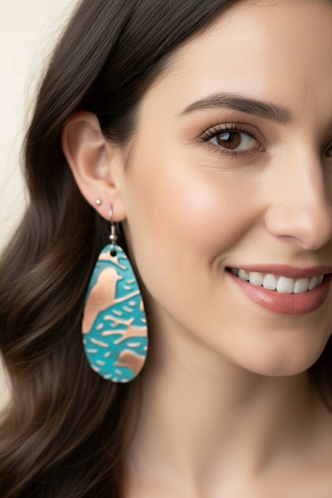 Load image into Gallery viewer, Wintersong Bird Copper Earrings
