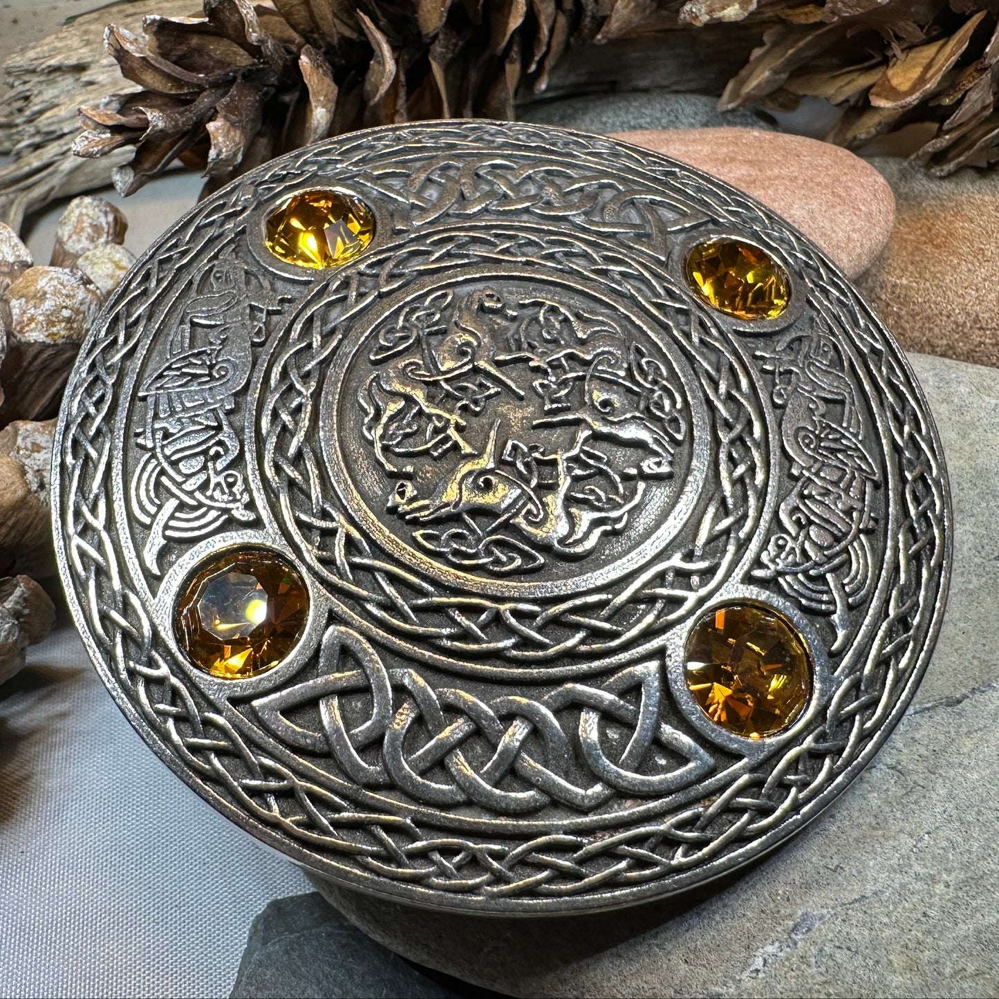 Brodie Celtic Horse Brooch - Handmade in Scotland