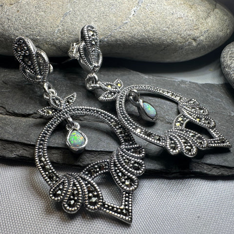 Load image into Gallery viewer, Antoinette Marcasite Earrings