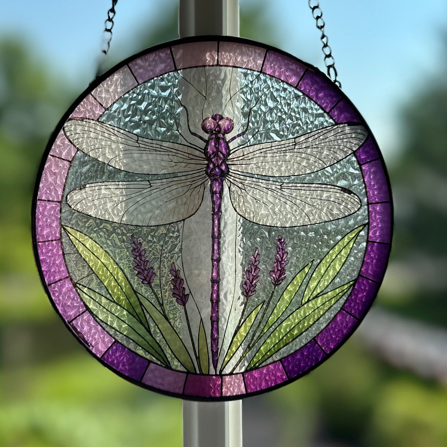 Lavender Dragonfly Suncatcher