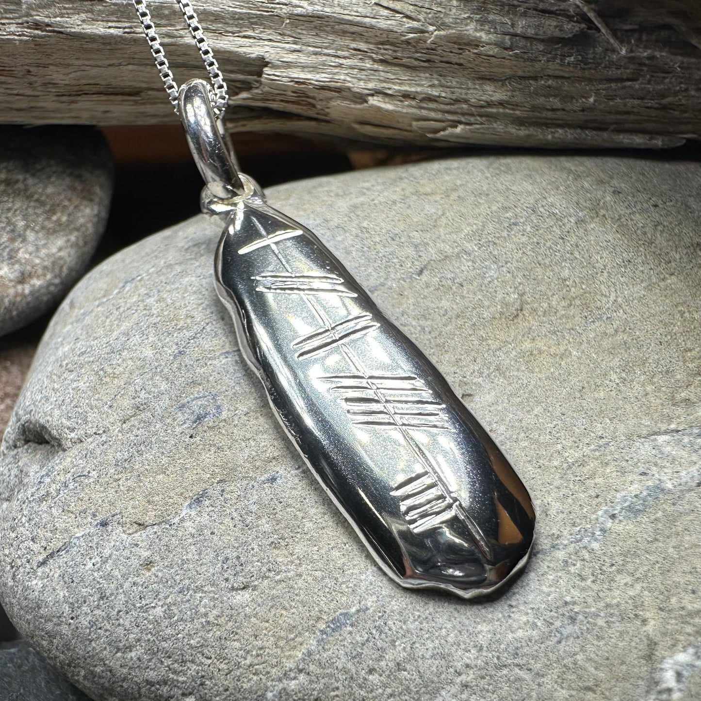 Gaelic Brave Ogham Necklace - Made in Ireland