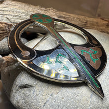 Load image into Gallery viewer, Enamel Celtic Trinity Knot Tara Brooch