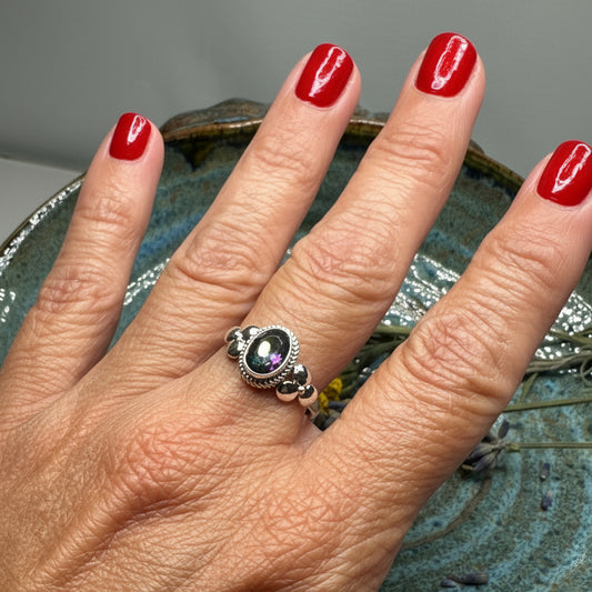 Airdrie Flower Ring in Sterling Silver