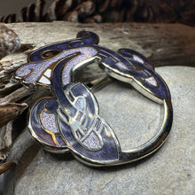 Load image into Gallery viewer, Enamel Celtic Dragon Brooch