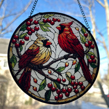 Load image into Gallery viewer, Always Near Cardinal Couple Suncatcher