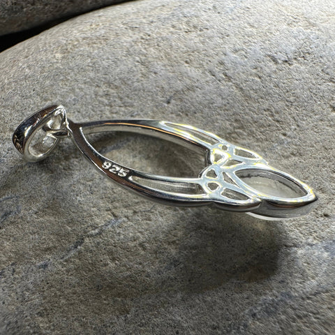 Load image into Gallery viewer, Elegant Moonstone Celtic Trinity Knot Necklace