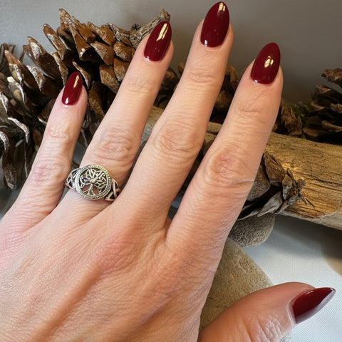 Load image into Gallery viewer, Signet Tree of Life Ring