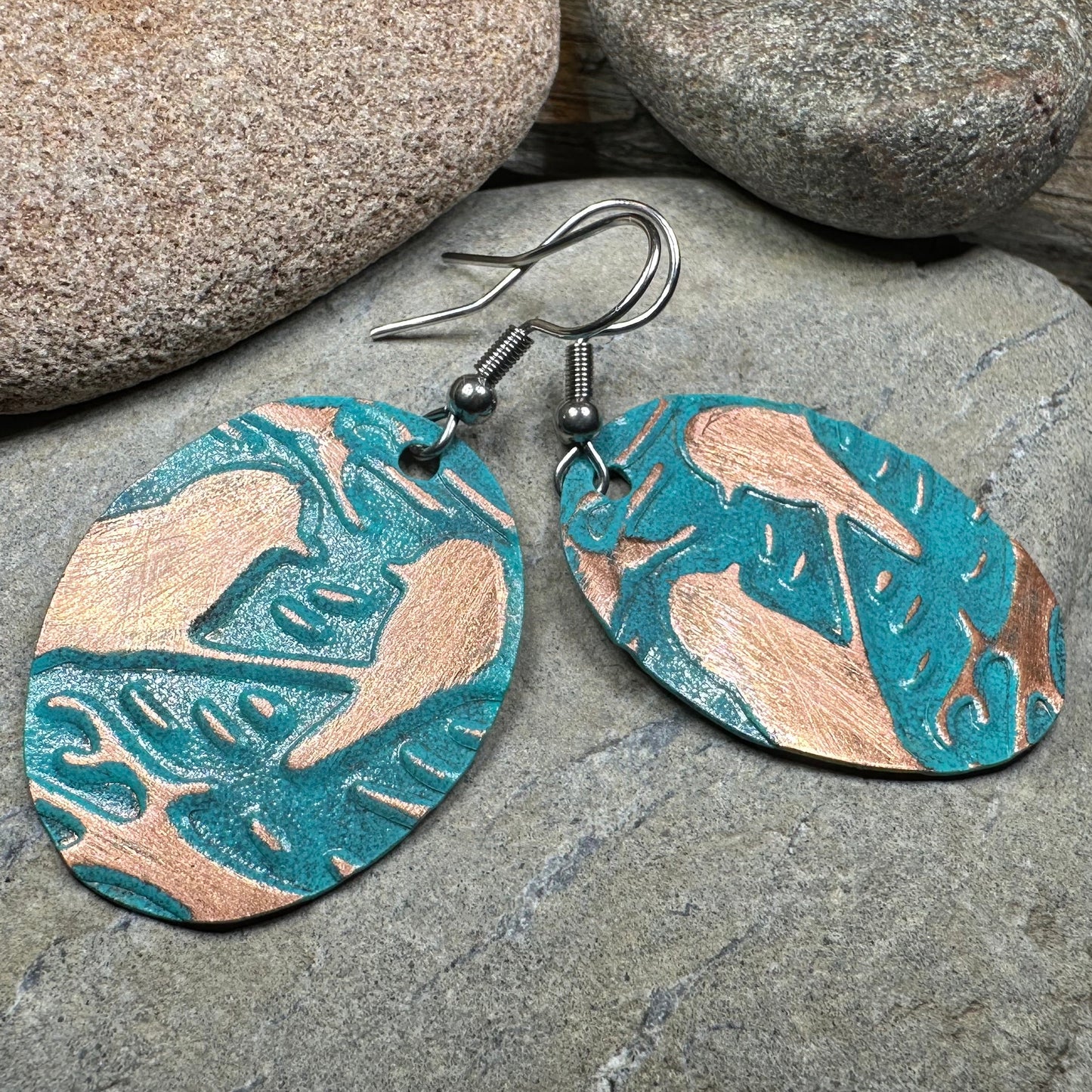Springsong Bird Copper Earrings