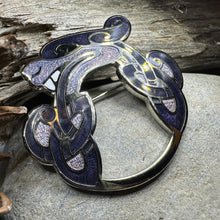 Load image into Gallery viewer, Enamel Celtic Dragon Brooch