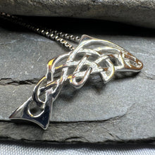 Load image into Gallery viewer, Celtic Salmon of Knowledge Necklace