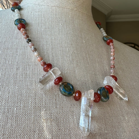 Load image into Gallery viewer, Wild Atlantic Way Quartz Crystal Necklace