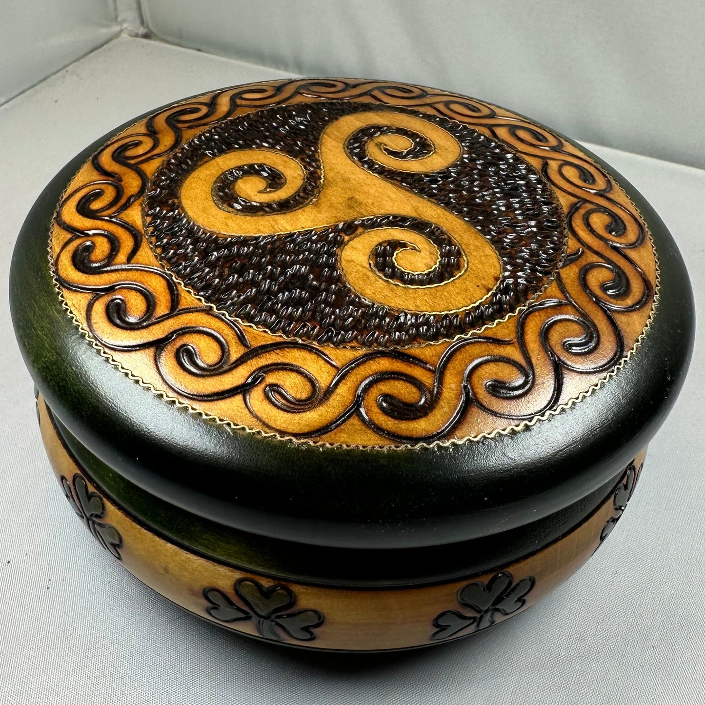 Celtic Celtic Spiral Keepsake Box - Handmade Wooden Box