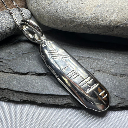 Gaelic Warrior Ogham Necklace - Made in Ireland