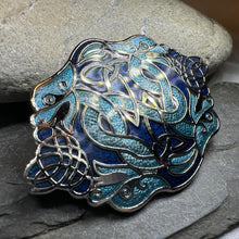 Load image into Gallery viewer, Celtic Dragon Enamel Brooch