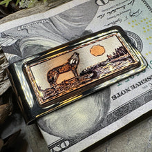 Load image into Gallery viewer, Howling Wolf Copper Money Clip