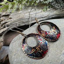 Load image into Gallery viewer, Firedancer Celtic Spiral Copper Earrings