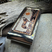 Load image into Gallery viewer, Howling Wolf Copper Money Clip