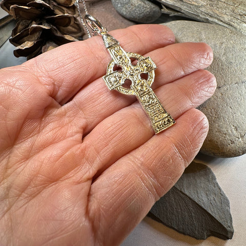 Load image into Gallery viewer, Artisan Irish Ahenny Cross Necklace - Made in Ireland