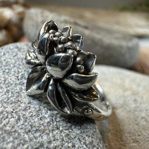 Load image into Gallery viewer, First Bloom Lotus Ring in Sterling Silver