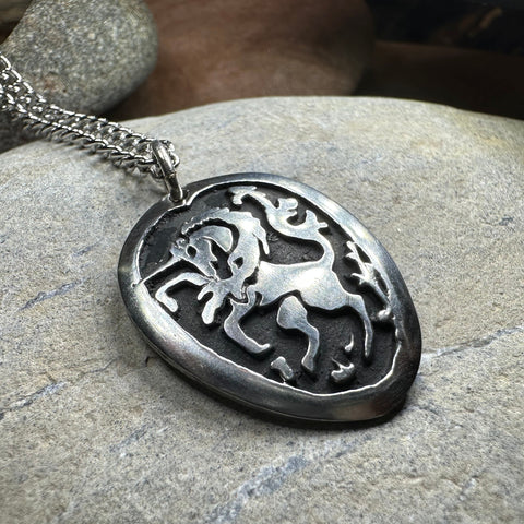 Load image into Gallery viewer, Unicorn of Scotland Pewter Necklace