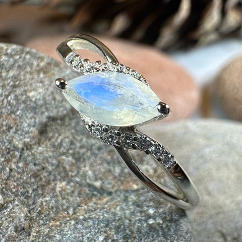 Load image into Gallery viewer, Winter Ice Moonstone Ring