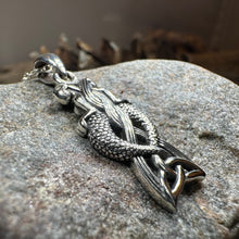 Load image into Gallery viewer, Celtic Mermaid Sisters Necklace