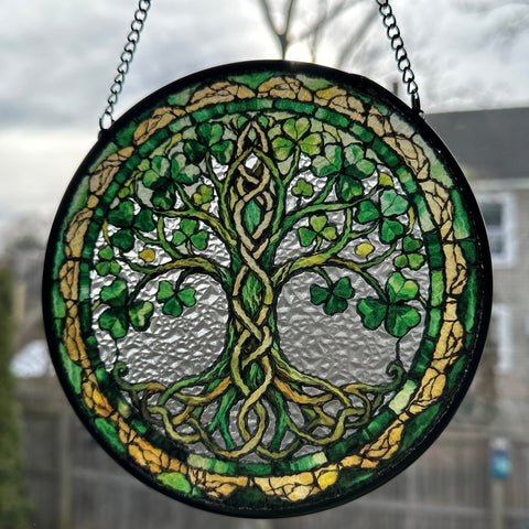 Load image into Gallery viewer, Ireland's Tree of Life Stained Glass Gift