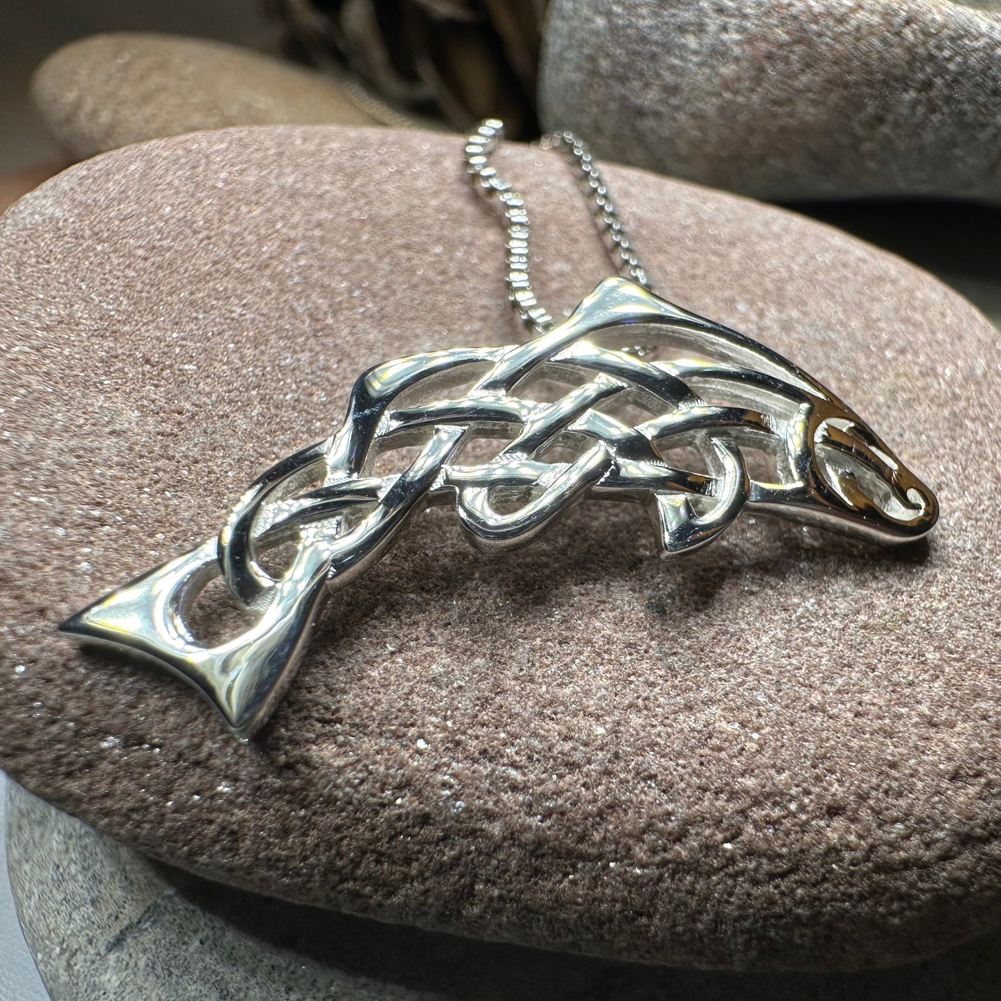 Celtic Salmon of Knowledge Necklace — view 12