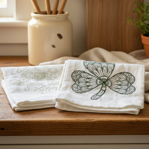 Load image into Gallery viewer, Handmade Irish Tea Towels - Set of Two