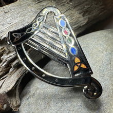 Load image into Gallery viewer, Celtic Harp Brooch