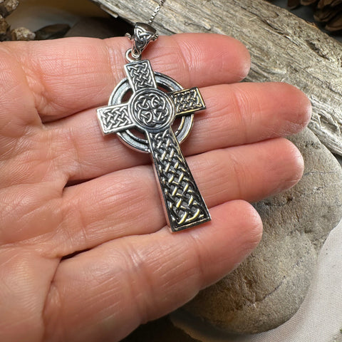 Load image into Gallery viewer, Macaille Celtic Cross Necklace