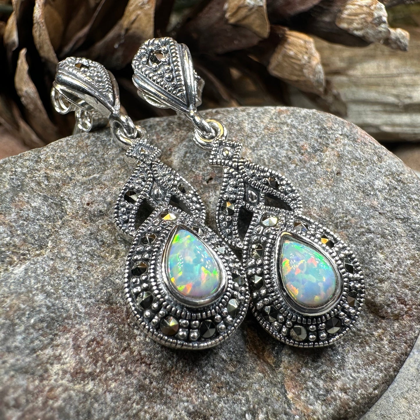 Celtic Twilight Opal Earrings — view 9