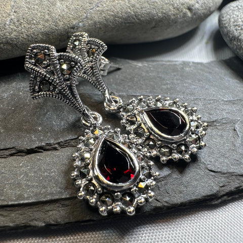 Load image into Gallery viewer, Coco Marcasite Earrings