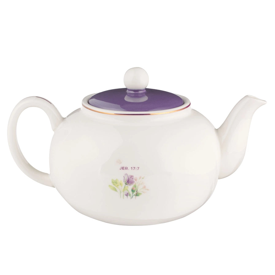 Purple Blessed Ceramic Teapot — view 4