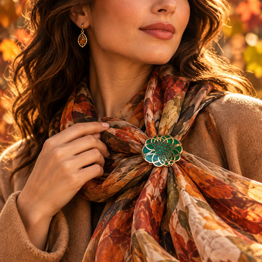 Enamel Endless Celtic Knot Scarf Ring