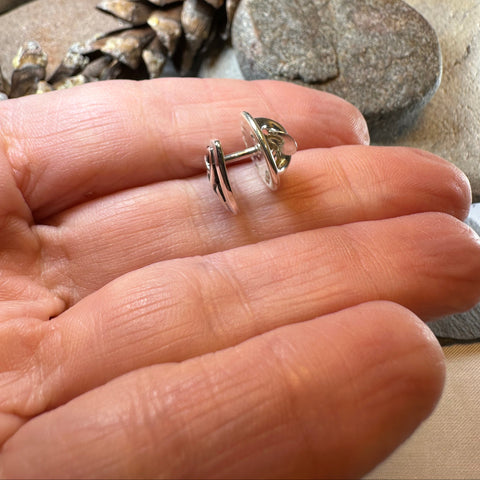 Load image into Gallery viewer, Celtic Trinity Knot Lapel Pin in Sterling Silver