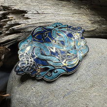 Load image into Gallery viewer, Celtic Dragon Enamel Brooch