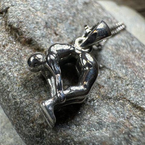 Load image into Gallery viewer, Yoga Pose Om Necklace