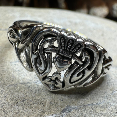 Load image into Gallery viewer, True Love Irish Claddagh Ring in Sterling Silver