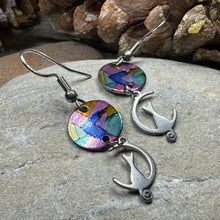 Load image into Gallery viewer, Colorful Cat Artisan Earrings