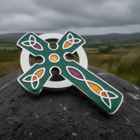 Load image into Gallery viewer, Ireland Celtic Cross Brooch