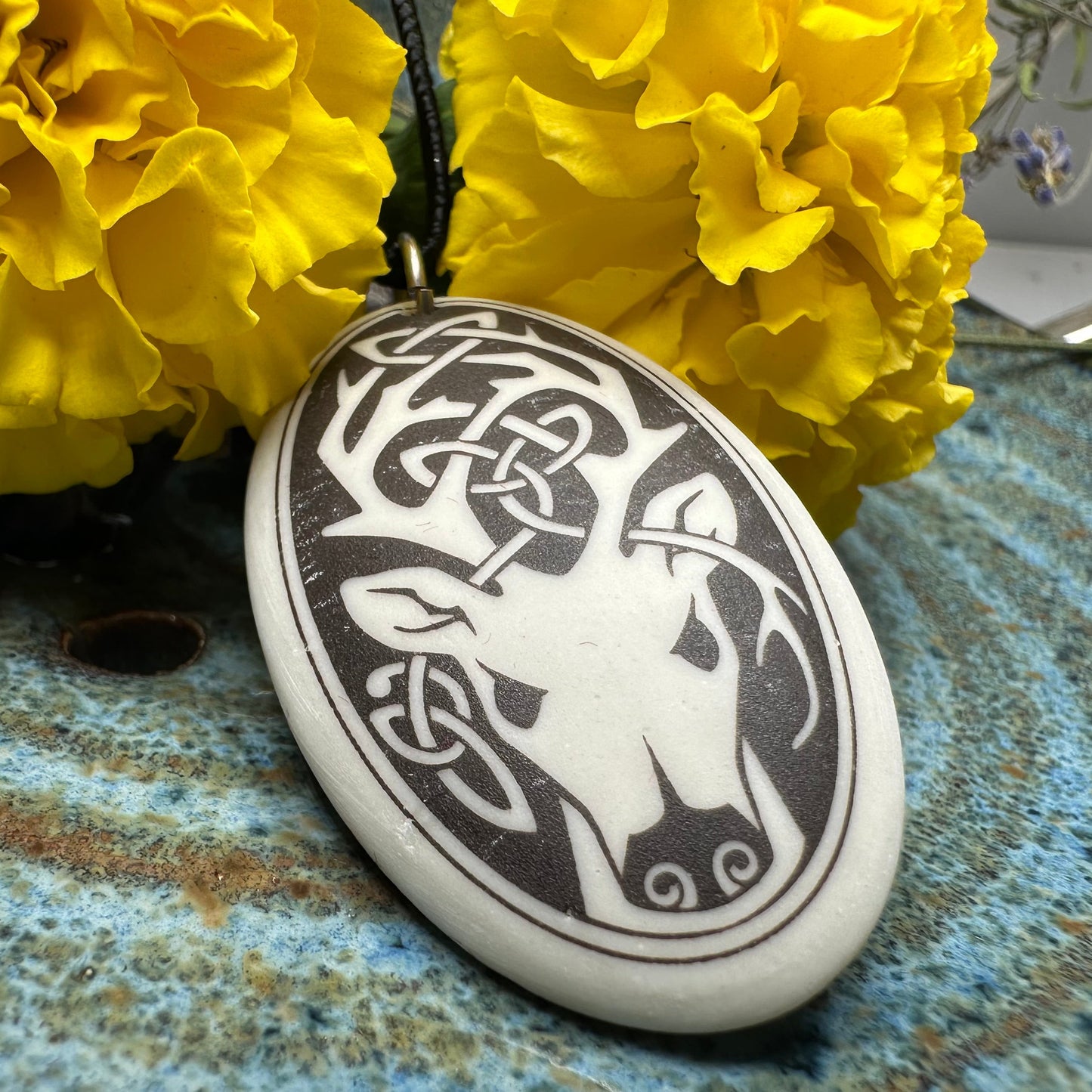 Highland Celtic Stag Necklace - Handmade in the U.S.A.