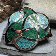 Load image into Gallery viewer, Enamel Celtic Knot Brooch