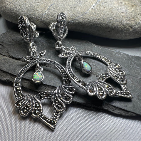 Load image into Gallery viewer, Antoinette Marcasite Earrings