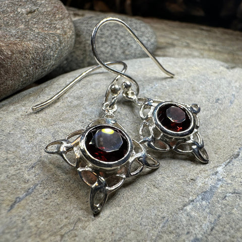 Load image into Gallery viewer, Annalise Gemstone Trinity Knot Earrings