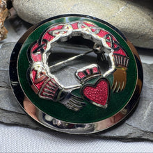 Load image into Gallery viewer, Enamel Irish Claddagh Brooch