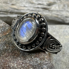 Load image into Gallery viewer, Galilah Celtic Moonstone Ring