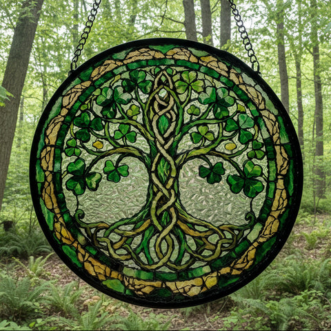 Load image into Gallery viewer, Ireland's Tree of Life Stained Glass Gift