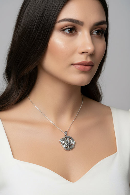 Silverwings Dragon Necklace in Sterling Silver